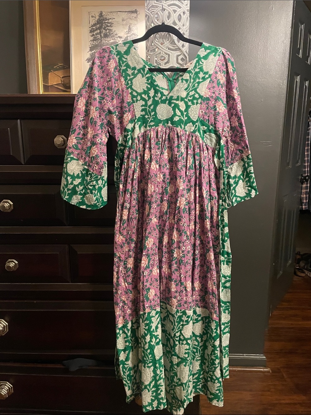 mille adele rose patchwork dress